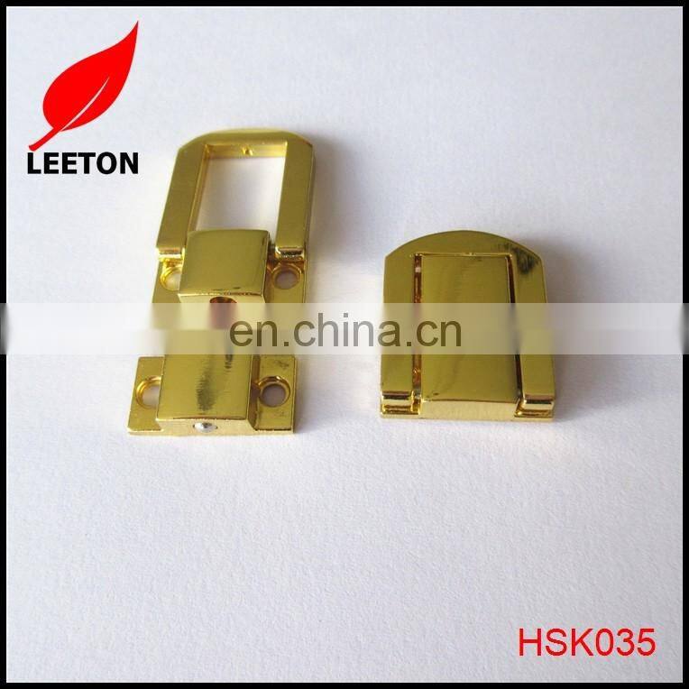 Good quality shiny gold wooden box lock