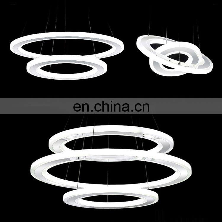 Luxury Modern Design Round Ring Led Chandelier Pendant Lamp Lighting