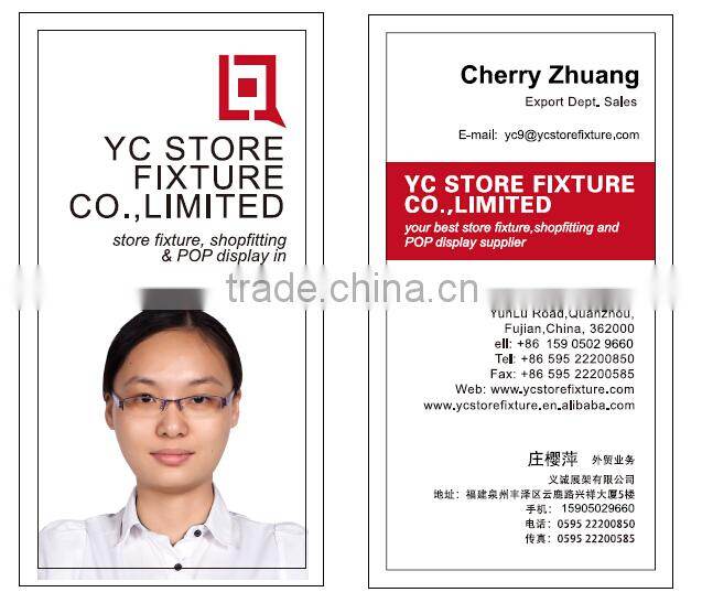 Metal accessory display stand with four wheels