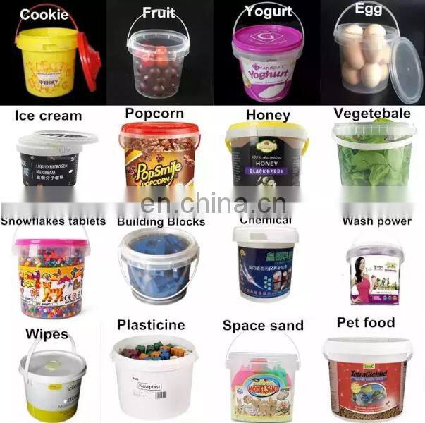 Food grade 1 gallon plastic bucket for ice cream sauce powder