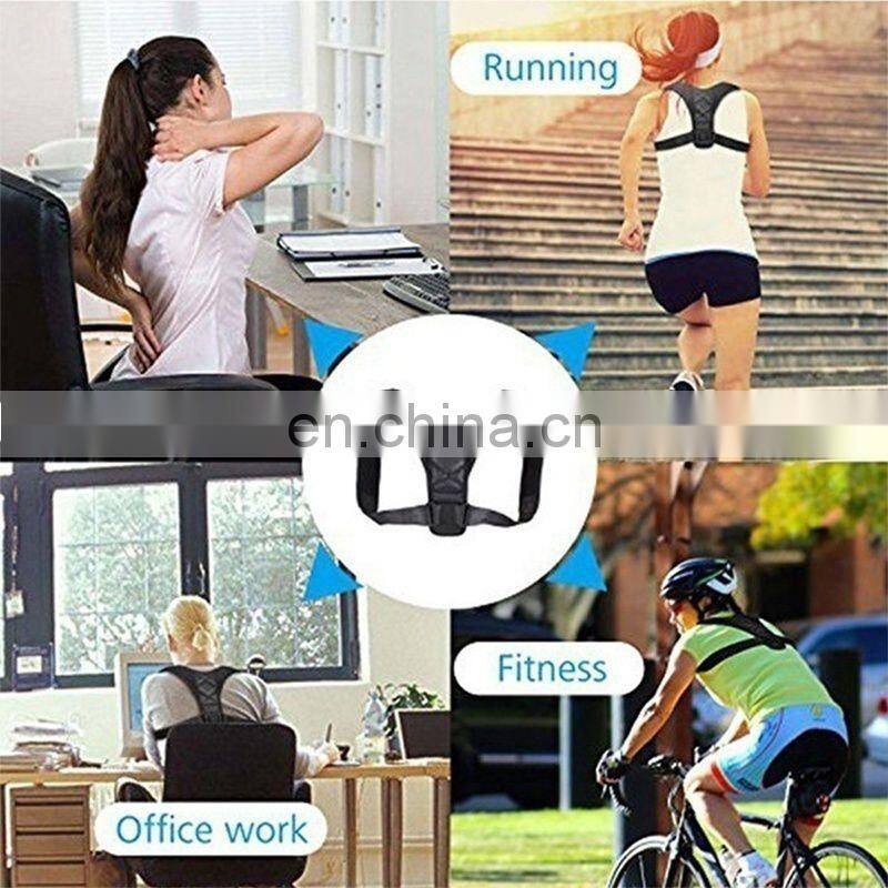 Comfortable Leather Pad Adjustable Back Support Posture Corrector