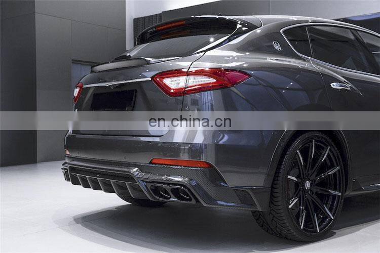 Beautiful carbon fiber LD style body kit for Maserati Levante front spoiler rear spoiler wing spoiler side skirts and hood