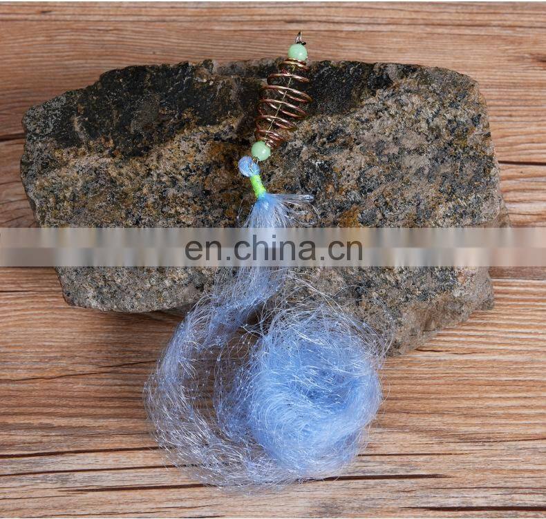 Beads Copper Spring Shoal Fishing Net with Ball Bearing Solid Ring Connector Freshwater Tool