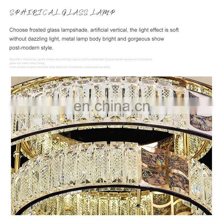 Modern Style Indoor Decoration Dining Room Living Room Modern LED Crystal Ceiling Light