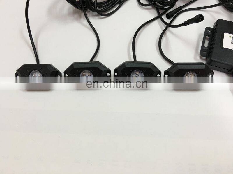 J140 LED rock light 4PCS RGB 4 pods for all car LANTSUN