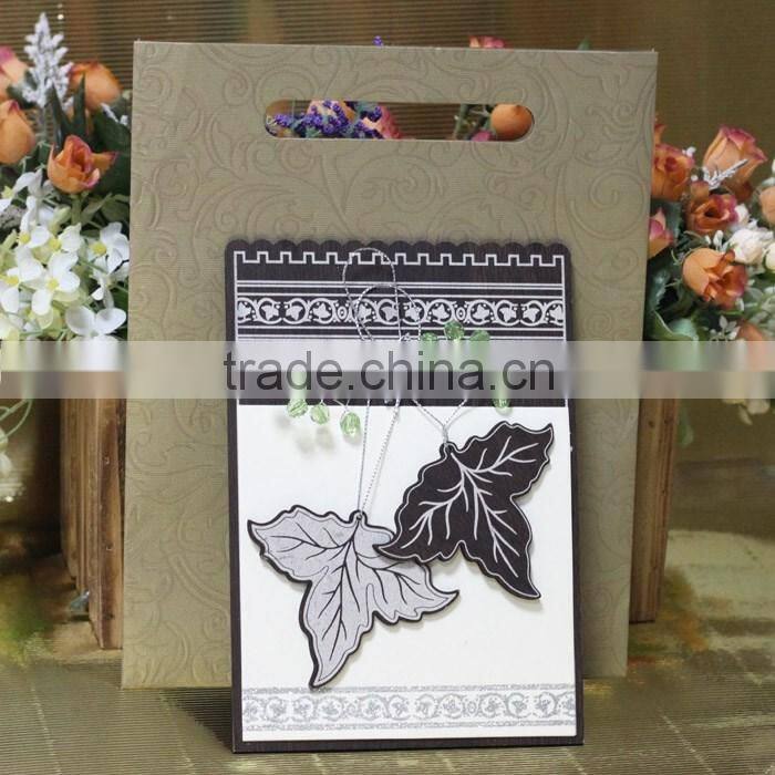 Hot Sale Personalized Leaves Shape Laser Cut Wooden Wedding Cards Invites