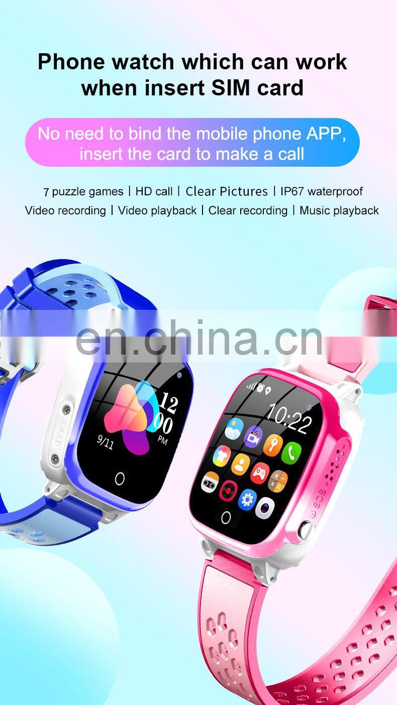 OEM Game Watch smartwatches Gift Music Player SIM Card For Kids Smart Watch Mobile Phone Wearable Device For Boys Girls Child
