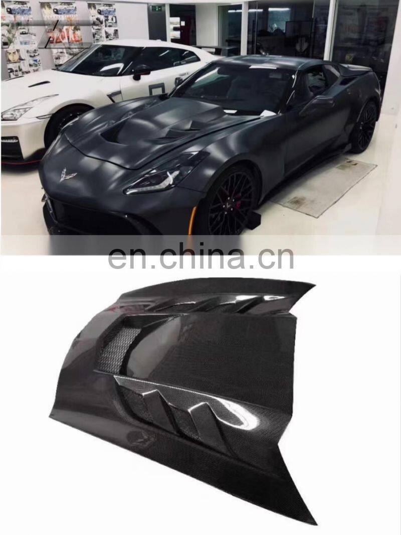 Runde Car Modification Brilliant Quality New Carbon Fiber Bonnet Engine Hood For Corette C7