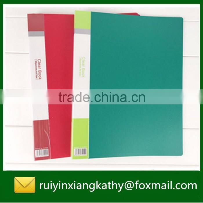 Business A4 clear excellent PP Display Book with elastic band