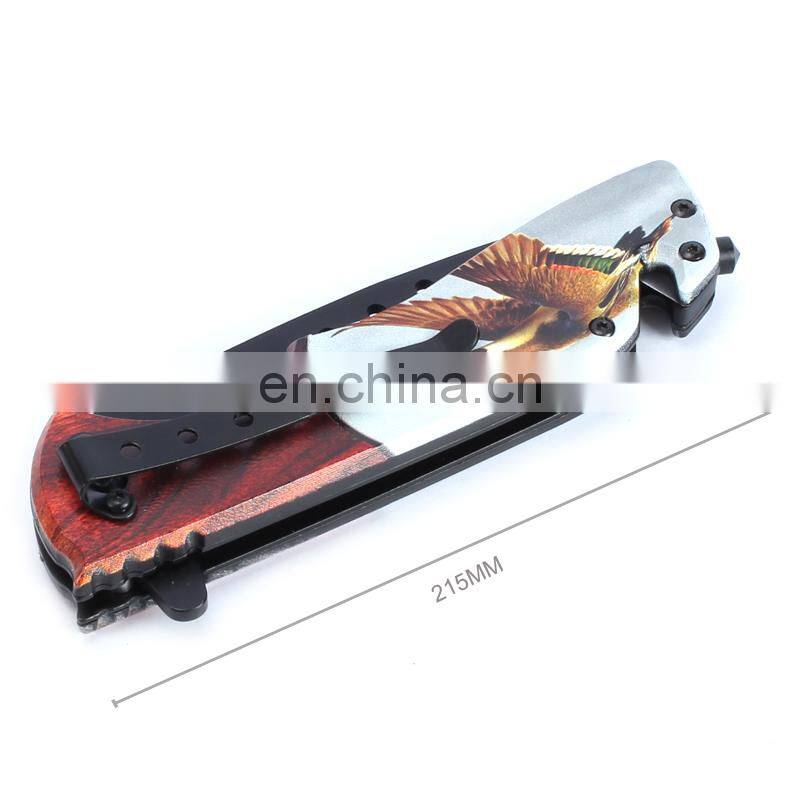 Plastic 3D Printing Handle Stainless Steel Outdoor Folding Camping Survival Pocket Knife with Belt Clip