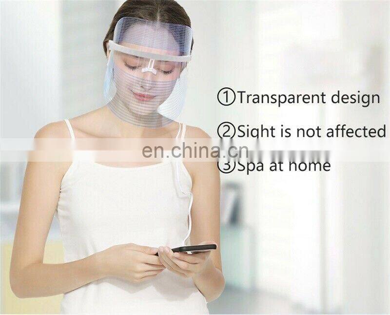 3 Color LED Light Photon Face Neck Rejuvenation Skin Facial Therapy Wrinkle