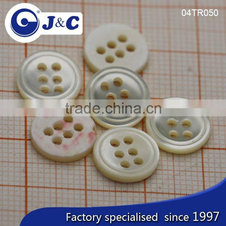 J&C rugby shape 6 holes Trocas shell buttons for fashion shirt.TR049,050