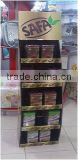 Customized Promotion Cardboard Floor Diaplay For Food In Supermarket