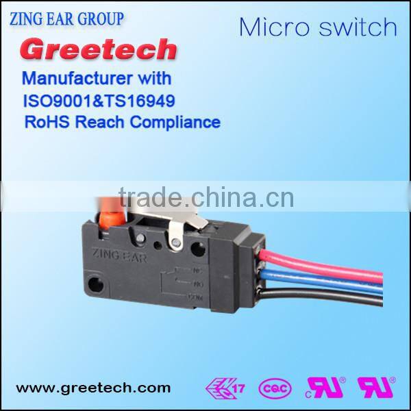 Straight type rubber sealed push button small sliding gate manufacturers snap action mouse 3 position micro switch