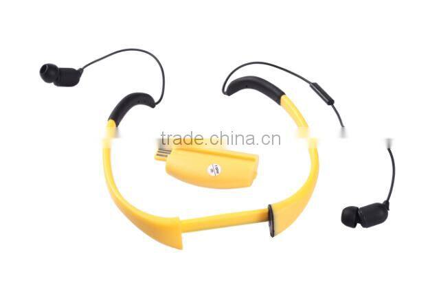Portable stereo bluetooth waterproof headphones swim