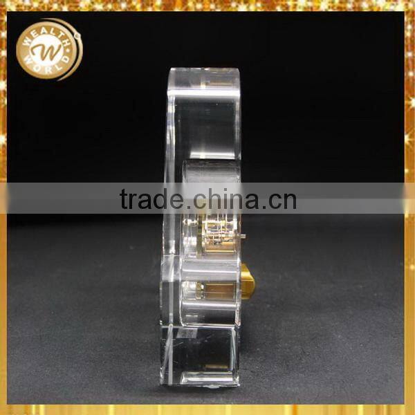 Contemporary hot selling crystal table clock with logo