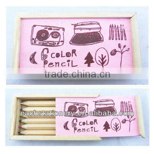 3.5'' Natural Wood Colored Pencil Set