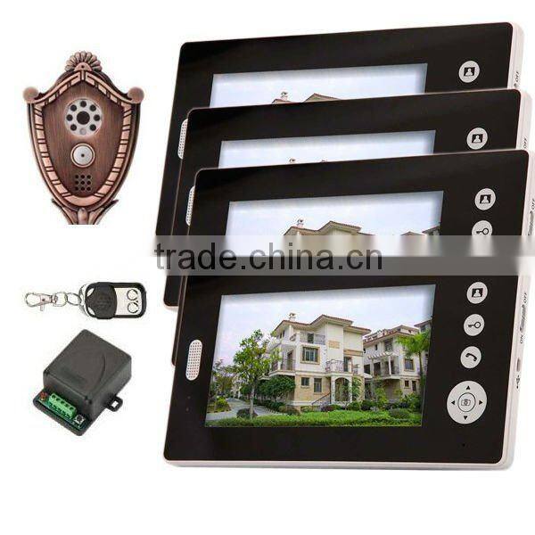 7" wireless color video door phone system