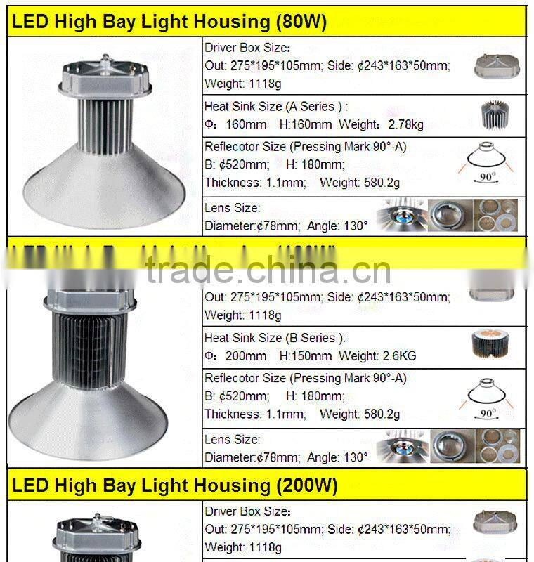 Best price anti-deformation industrial 120w high bay light fitting