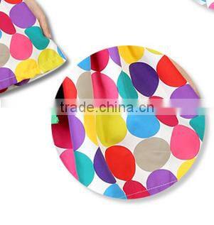Sleeveness cute dot print girls chinese dresses