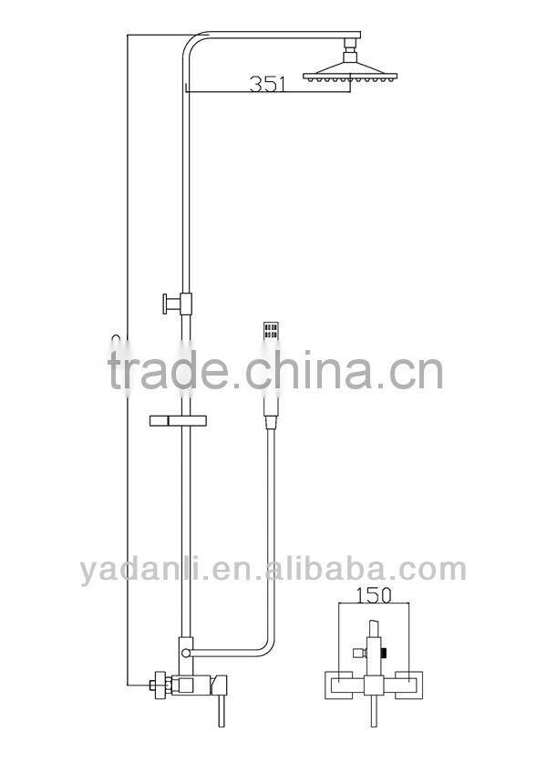 brass square rain shower 9523