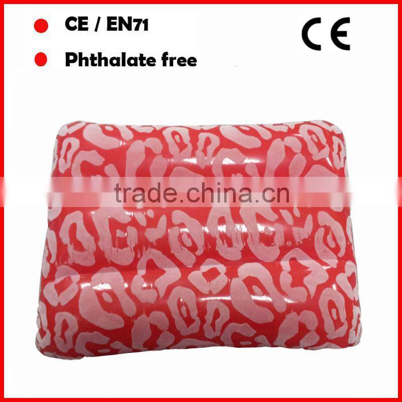 Frosted pvc inflatable pillow custom logo for promotion