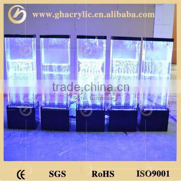 LED water bubble wall, Red Bubbling Water Fountain