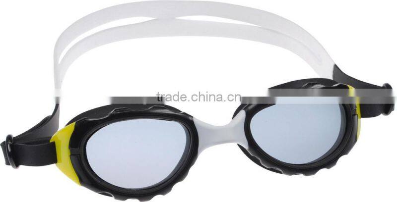 2015 Best comfortable anti-fog one piece silicone kids swimming goggles