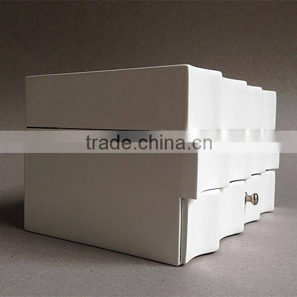 custom Europe simple style wooden mirrored makeup box graceful jewelry packaging