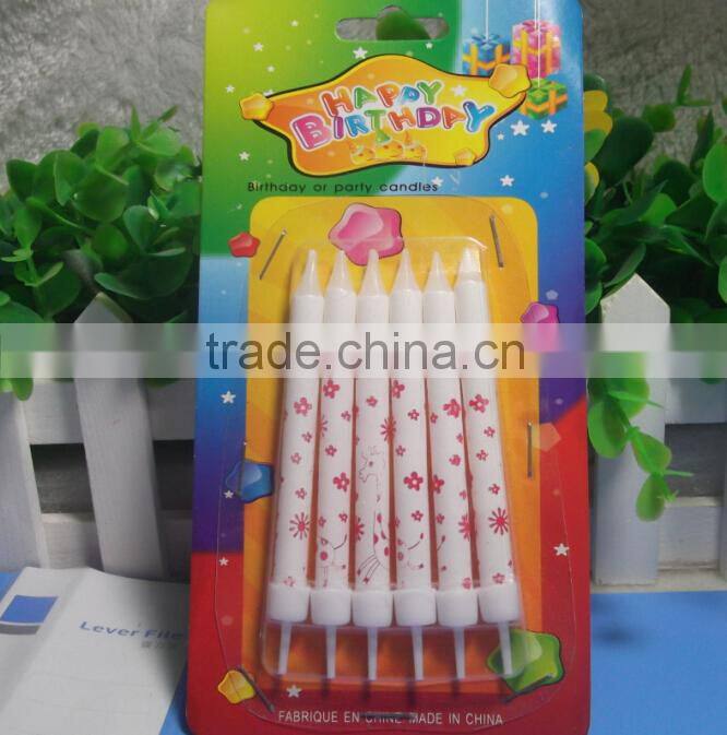 cheap white candle with printing/printing candle/white candles