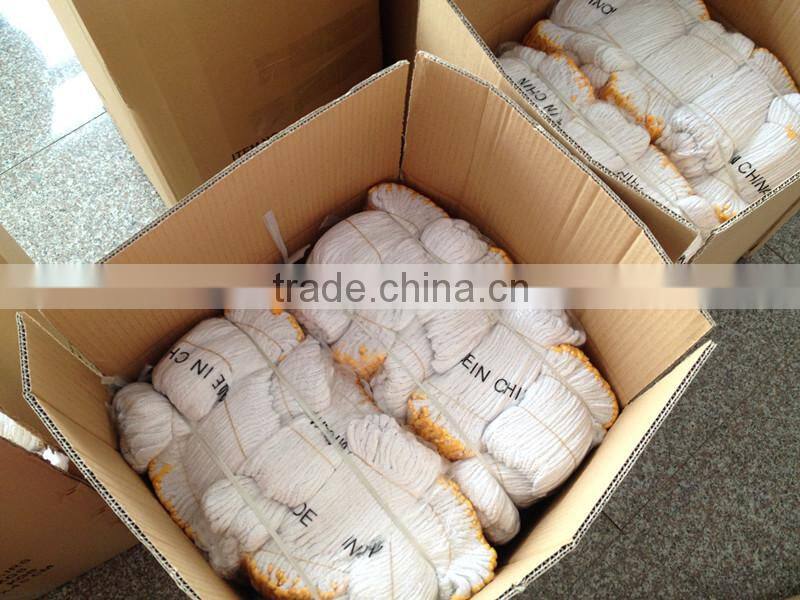 Weight High quality 10G Bleached white safety working Short fingers gloves