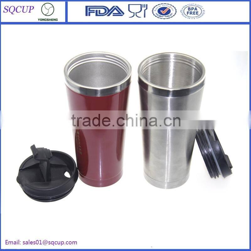 High Quanlity 16oz colorful Stainless Steel Travel Mug with Easy-Clean Lid