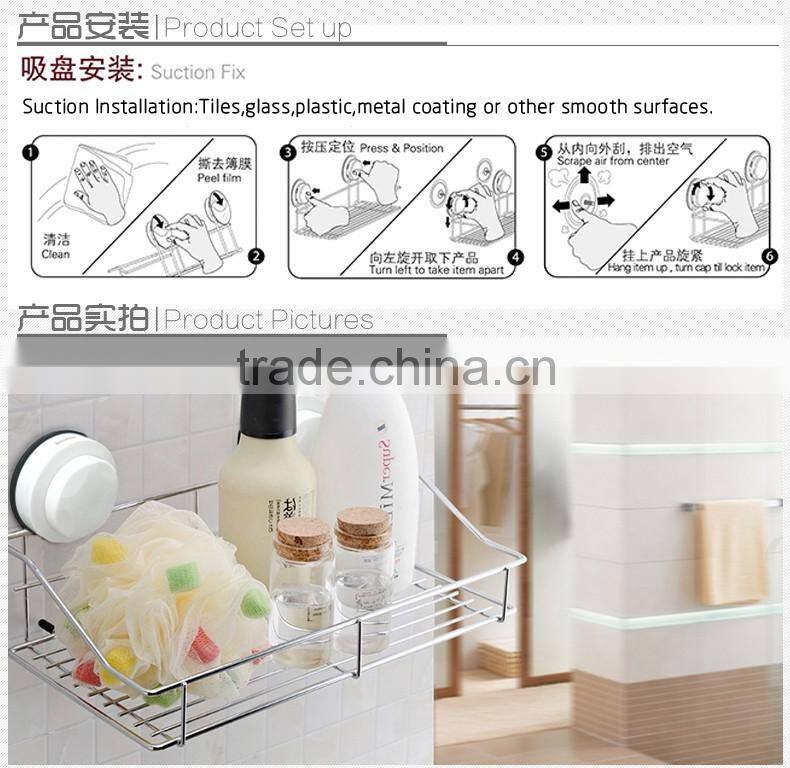 Suction cup wall mounted paper towel holder Bathroom Corner Shelf