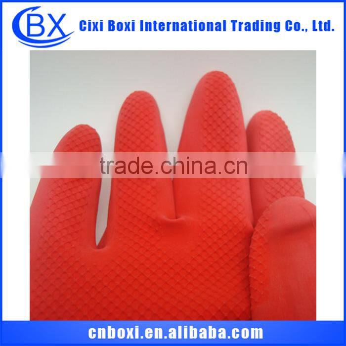 China wholesale skid resistance flock lined household glove,latex glove,work glove