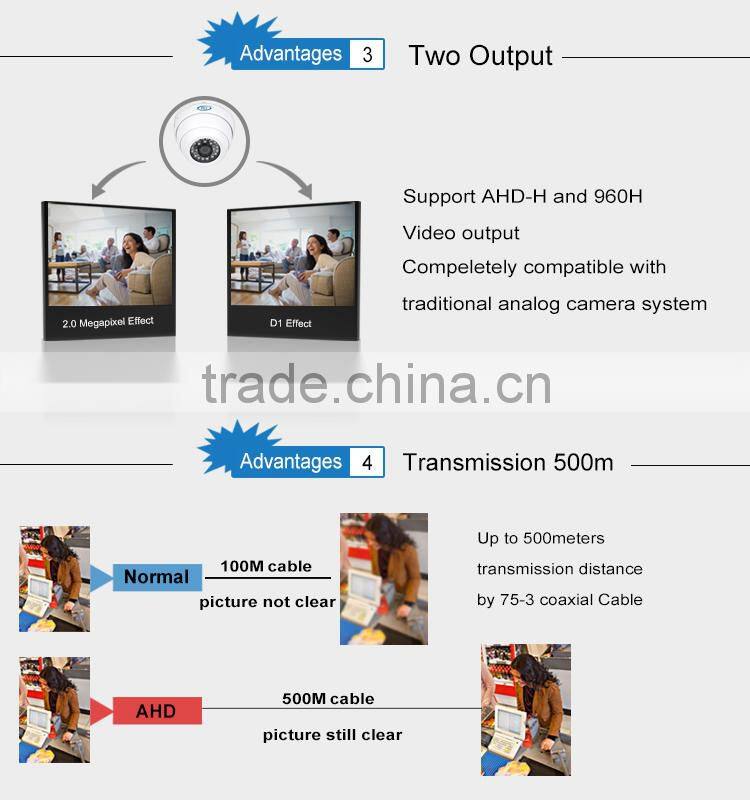 20m ir home security infrared night vision camera dome ahd cctv camera