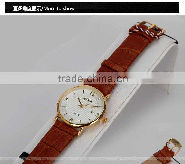 Newest Luxury Automatic Leather Strap Men Wrist Watch Gift
