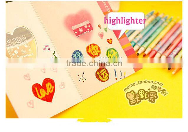 double heads color highlighter , fine and slim watercolor pen ,marker pen