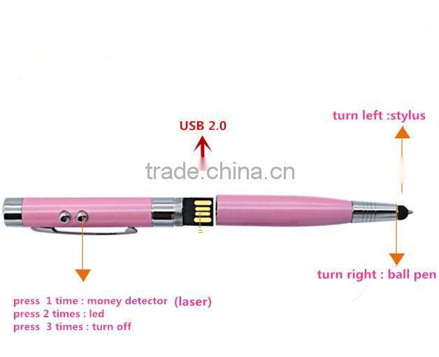promotional 36gb usb pen drive , new design money detector ball pen