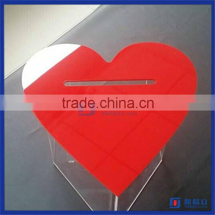 2016 Customized Acrylic Donation Charity Box / Plexiglass Found-raising Box