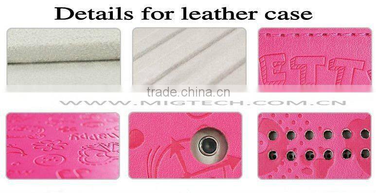 Little gril magnetic leather case for apple ipad3 4 5, for ipad case with stand