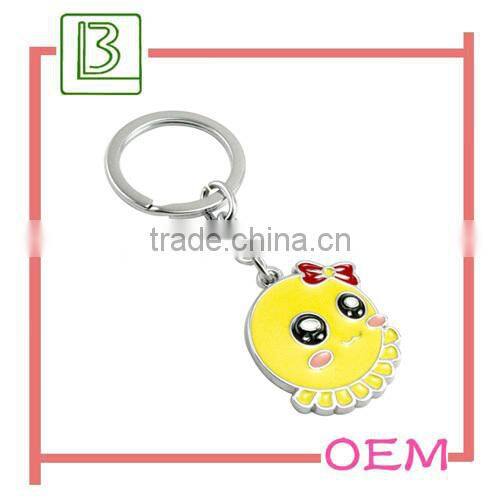 metal keychain with smiley face