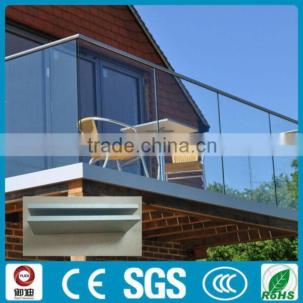 modern exterior frameless tempered glass balcony railing designs