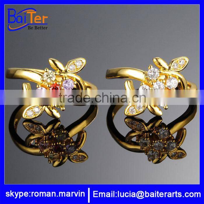 Gold plated stainless steel gold ring designs for couple,engagement gold rings for lovers