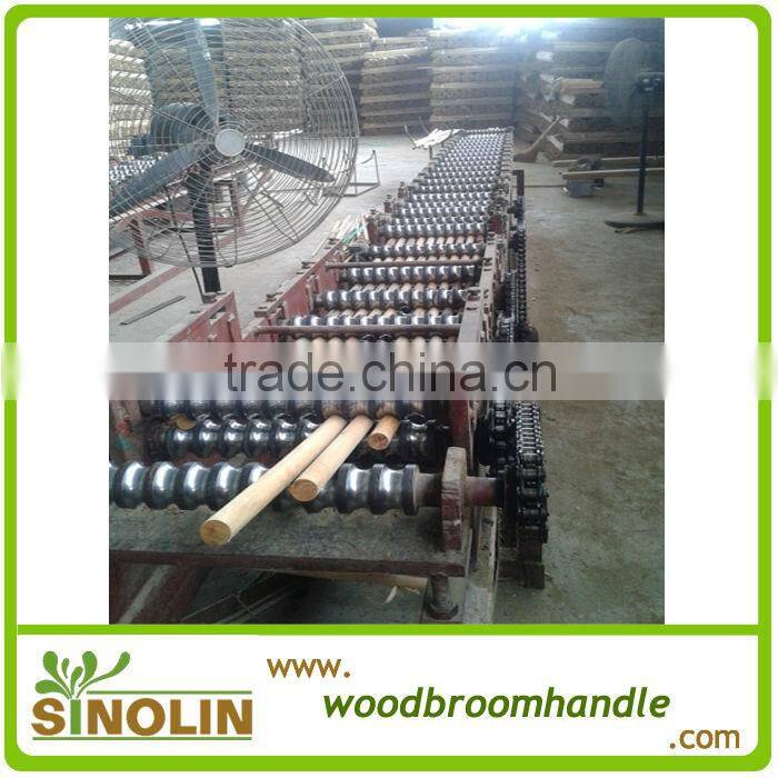 wooden broom handle straightening machine