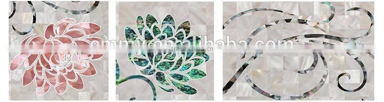 newest nature mother of pearl shell maber mosaic for TV/sofa wall tile