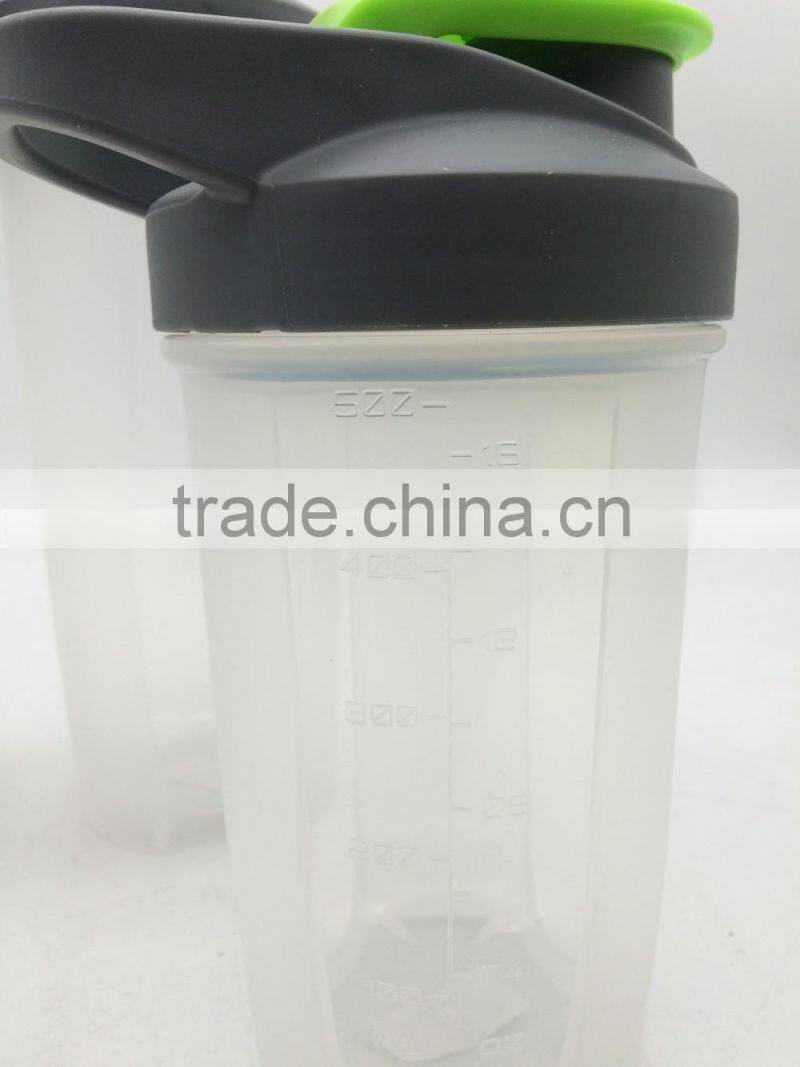 Plastic sport water bottle drinkware plastic bottle with handle