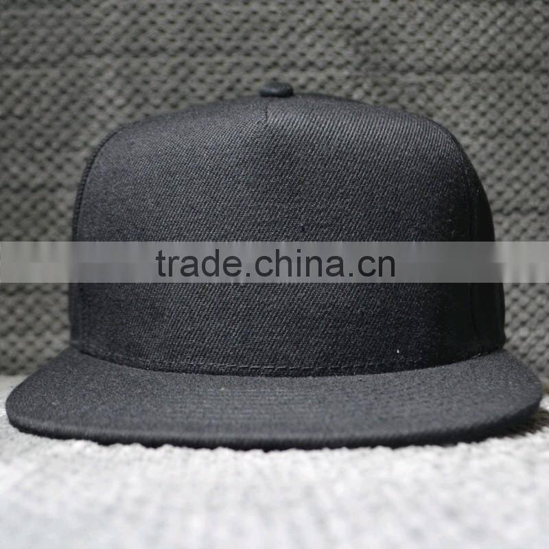 custom blank flat brim 5 panel snapback cap/hat