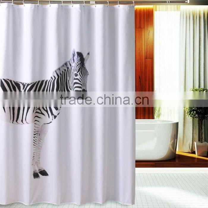 Custom printed plastic shower curtain horse shower curtains