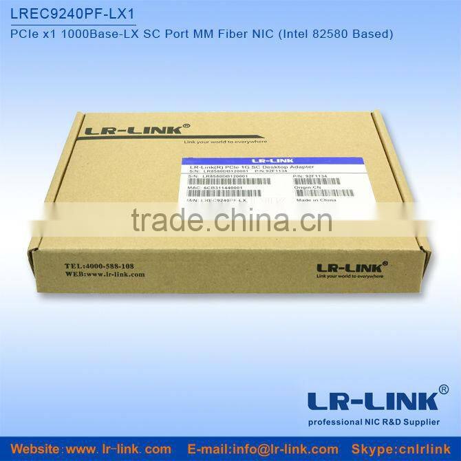 LR-LINK LREC9240PF-LX Intel 82580 PCIe x1 1000Base-SX SC Port SM Optical NIC Network card