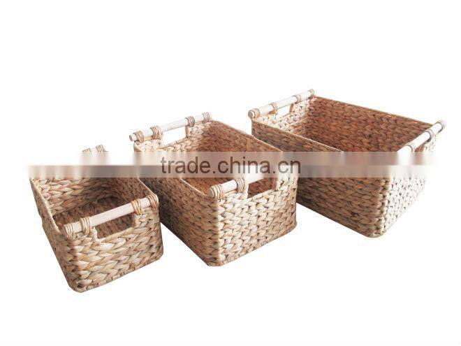 2015 New Product Water Hyacinth Hamper for Home Decoration and Furniture